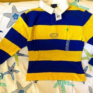 Polo Ralph Lauren, Yellow/Blue Rugby shirt, M